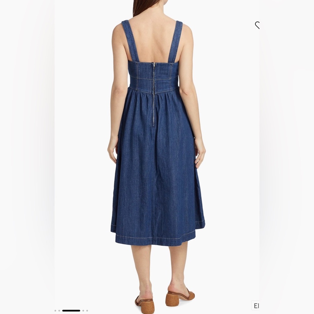 Reformation Indigo Denim Midi Dress - Picture 2 of 3